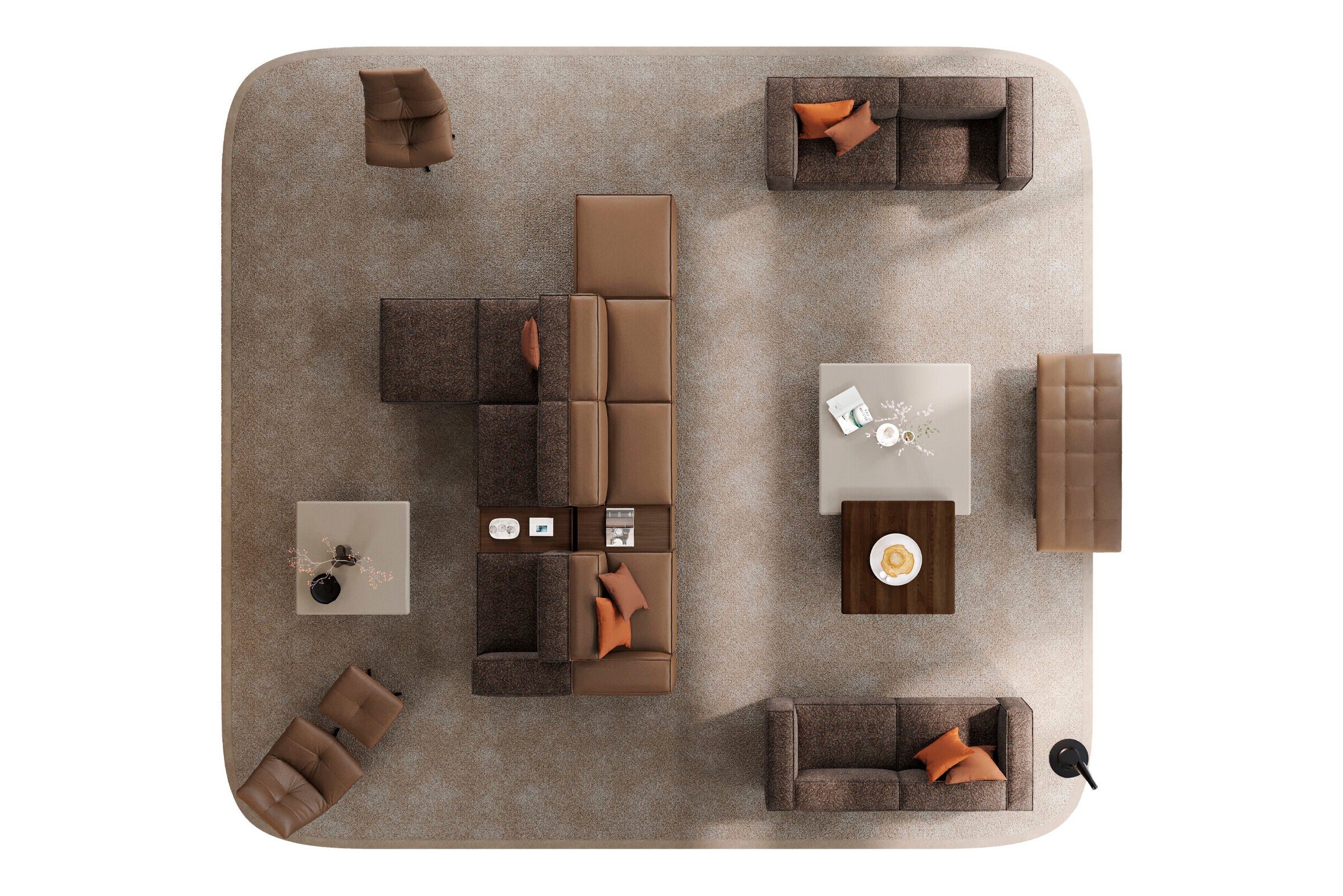 11 модула за модулен диван «Plus Poufy»