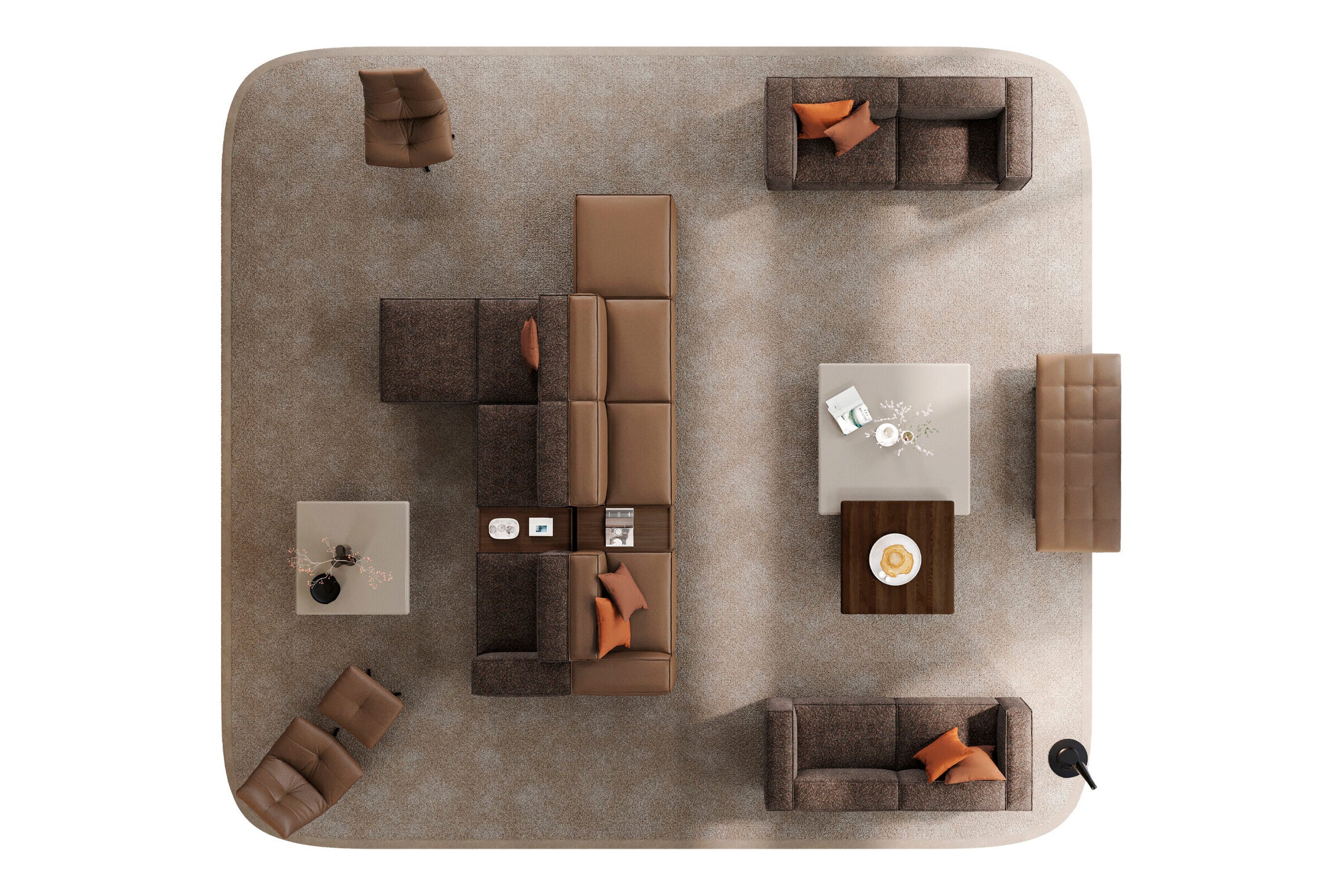 26 модула за модулен диван «Plus Poufy»