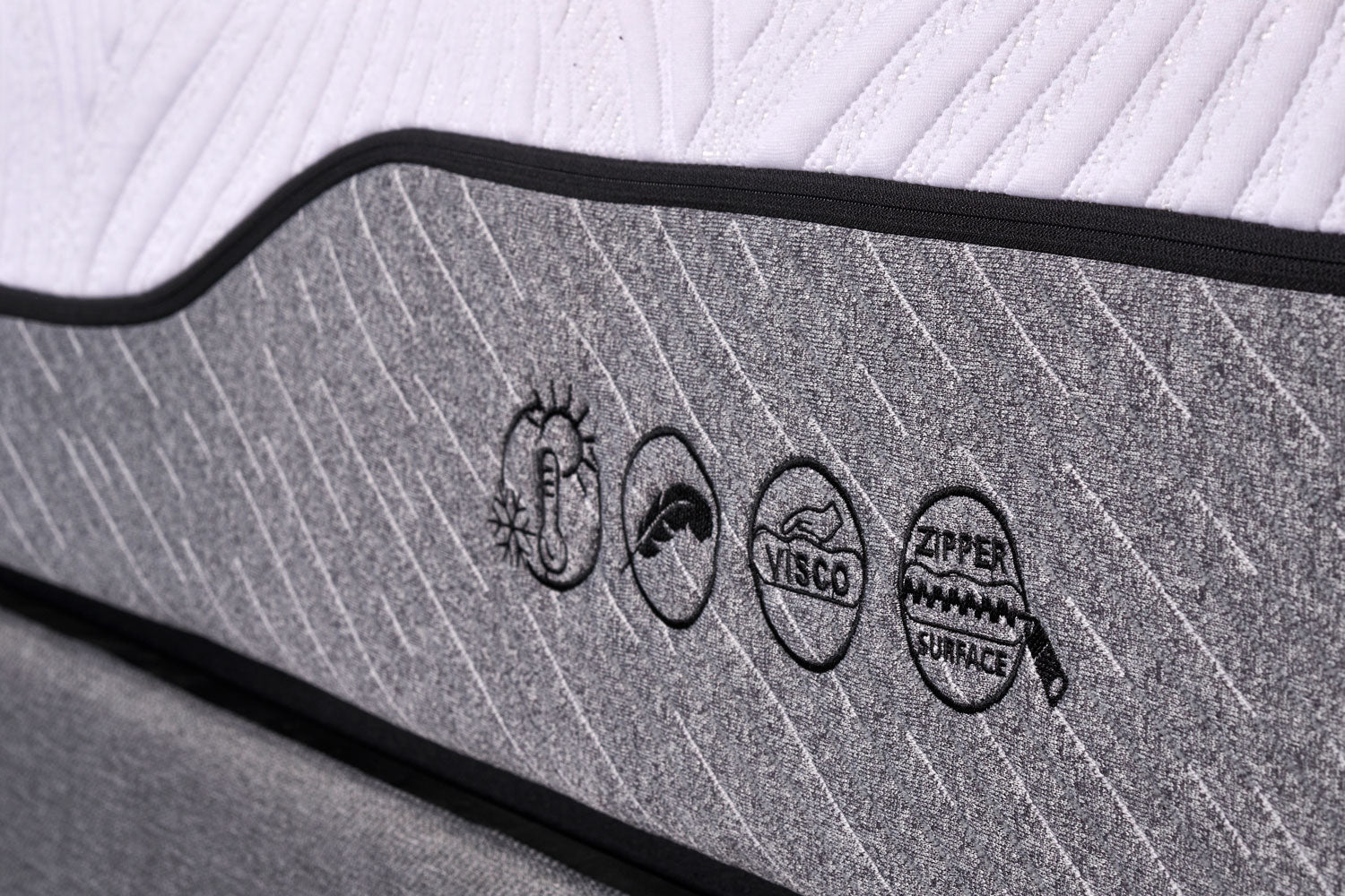 Тапицирано легло «Visco Fresh Exclusive» + Матрак и табла - с място за съхранение, матрак със свалящ се калъф