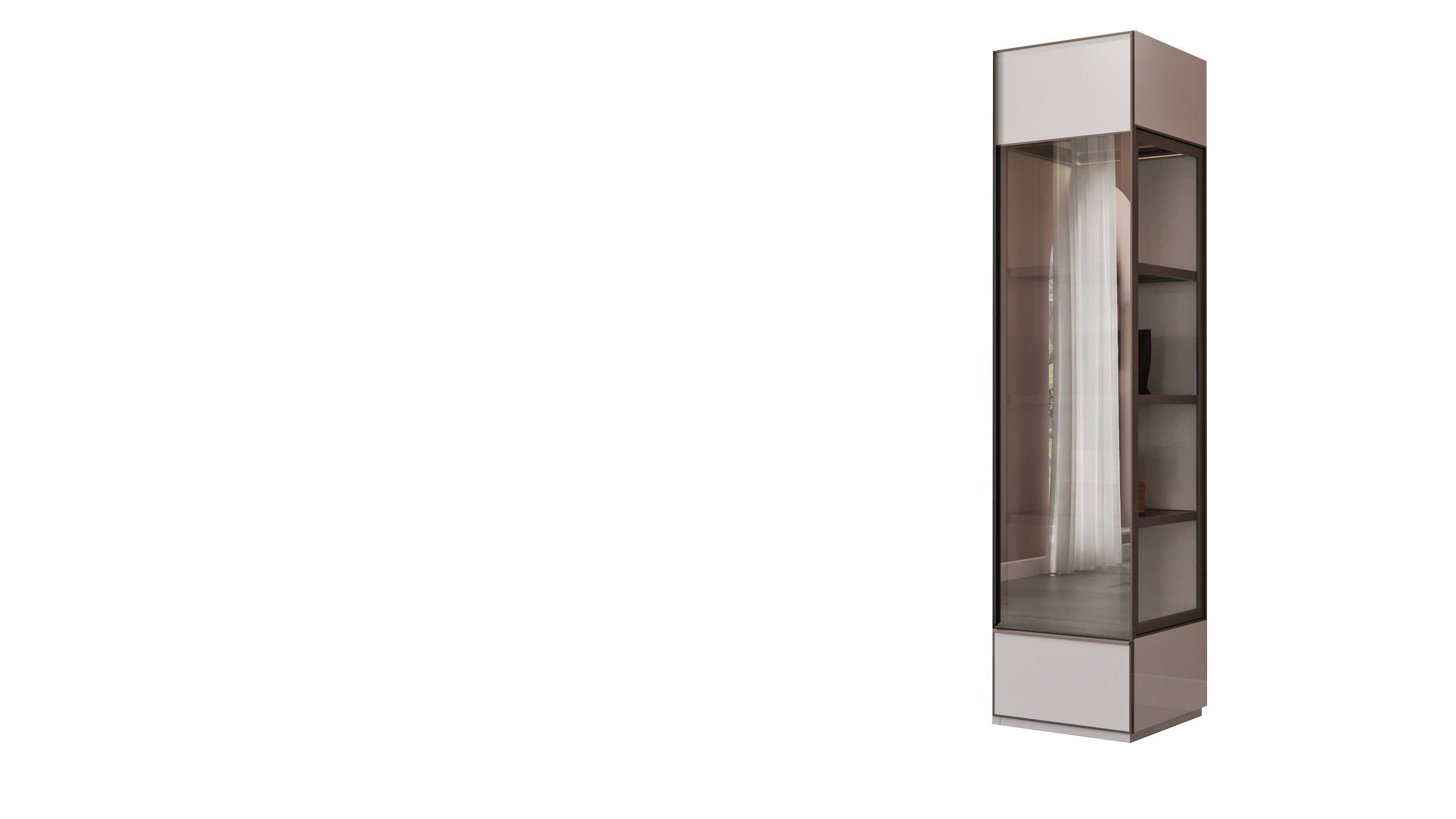 Модулен гардероб «Pamukkale» - 5 модула, с осветление, стъклени врати