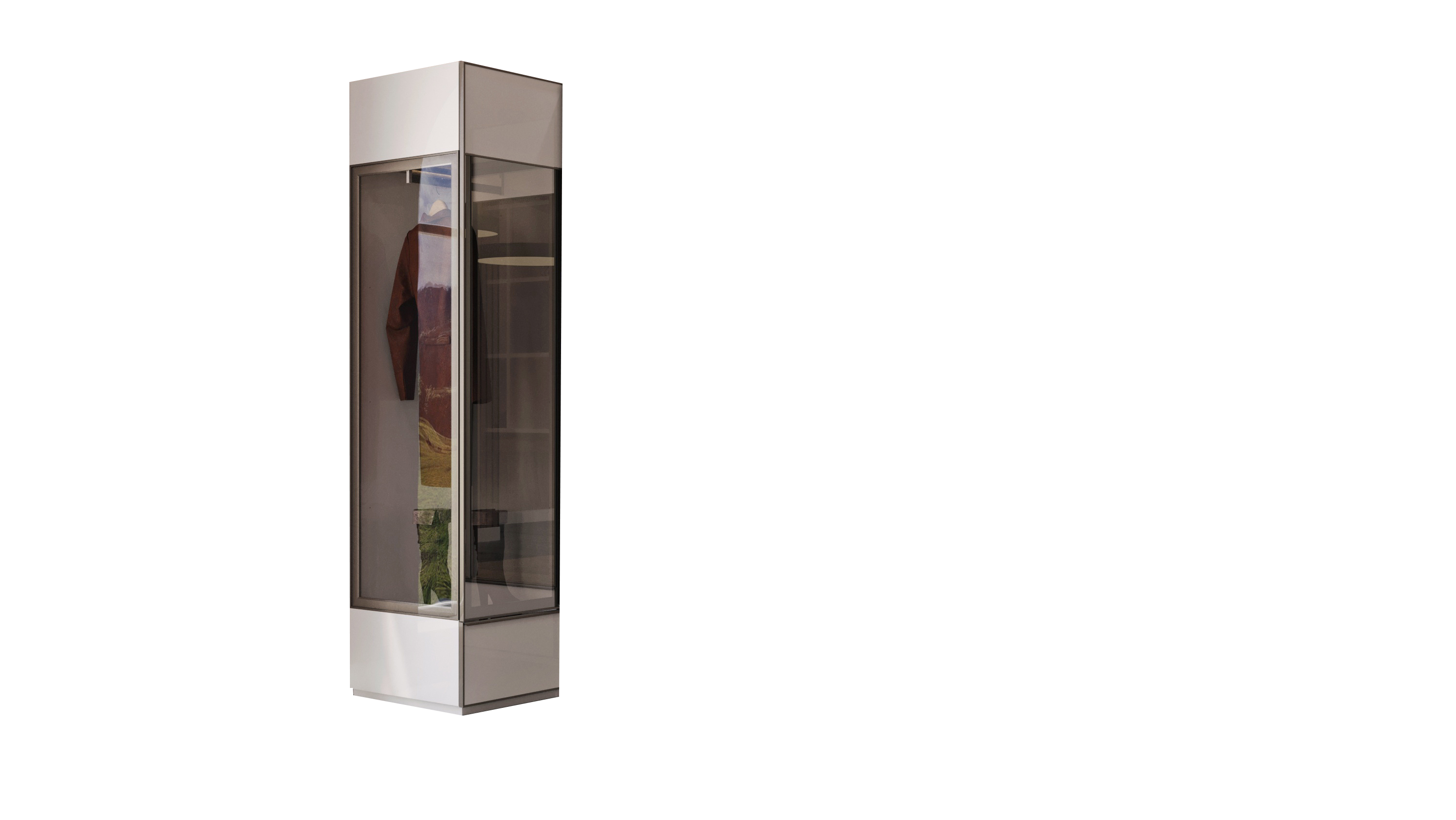 Модулен гардероб «Pamukkale» - 5 модула, с осветление, стъклени врати