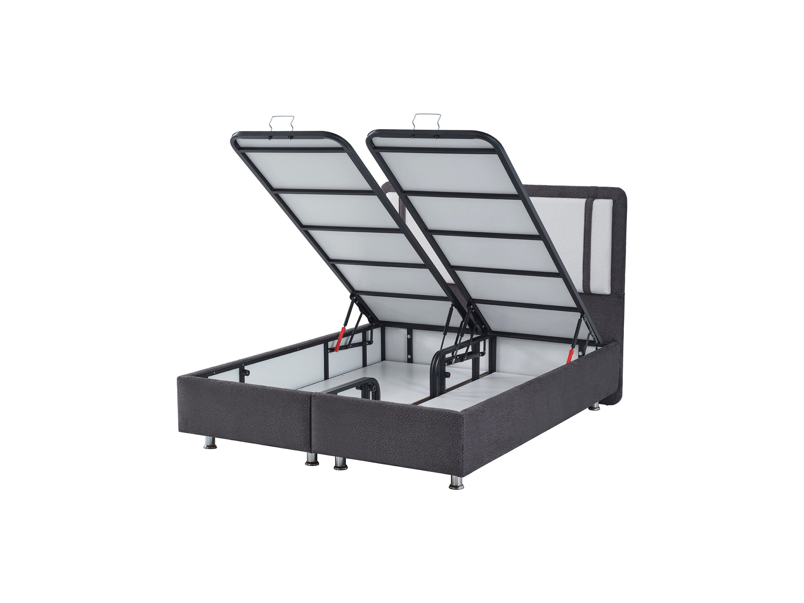 Тапицирано легло «Puffy» + Матрак и табла - с място за съхранение, повдигащ механизъм, система за безшумно затваряне