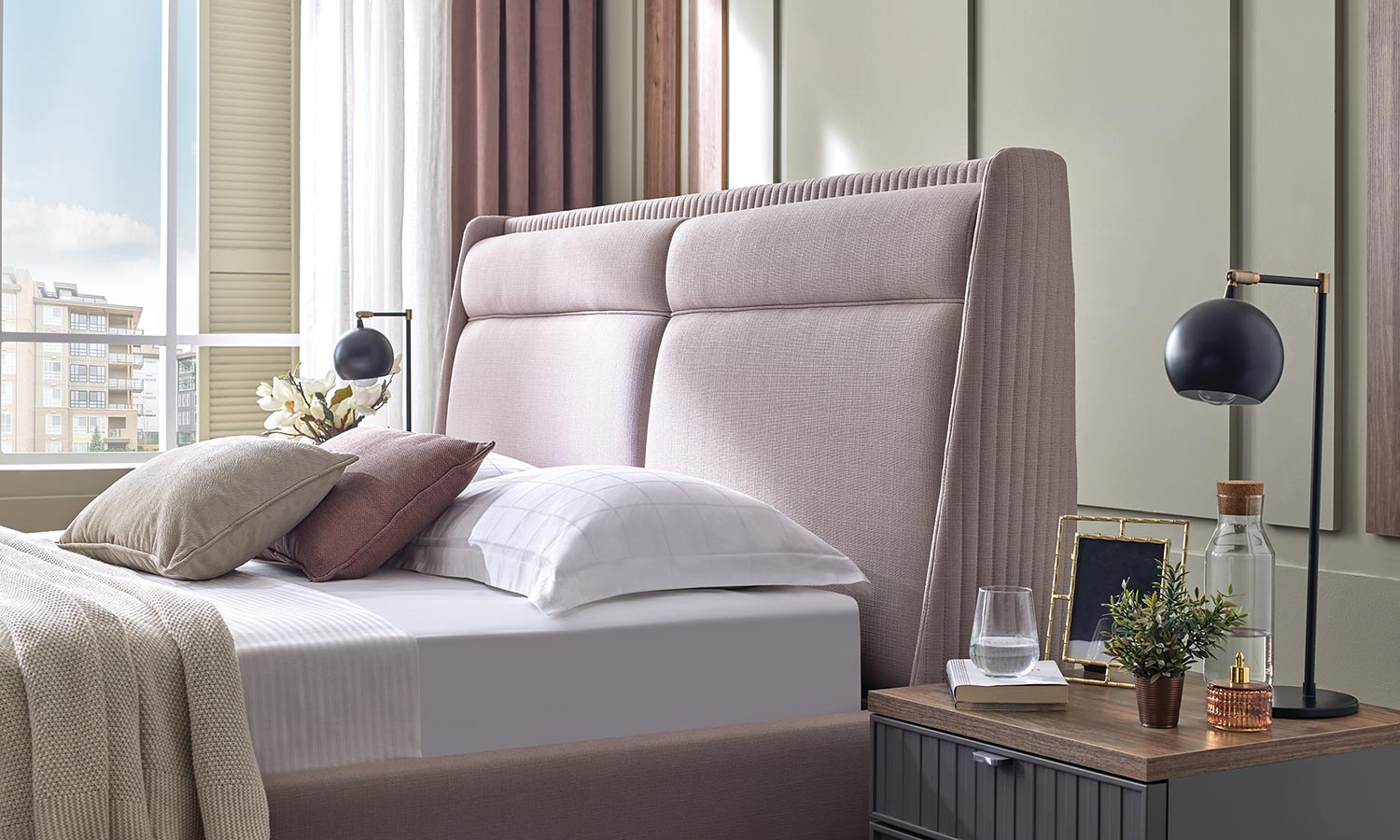 Тапицирано легло «Ravel» с място за съхранение, повдигащ механизъм