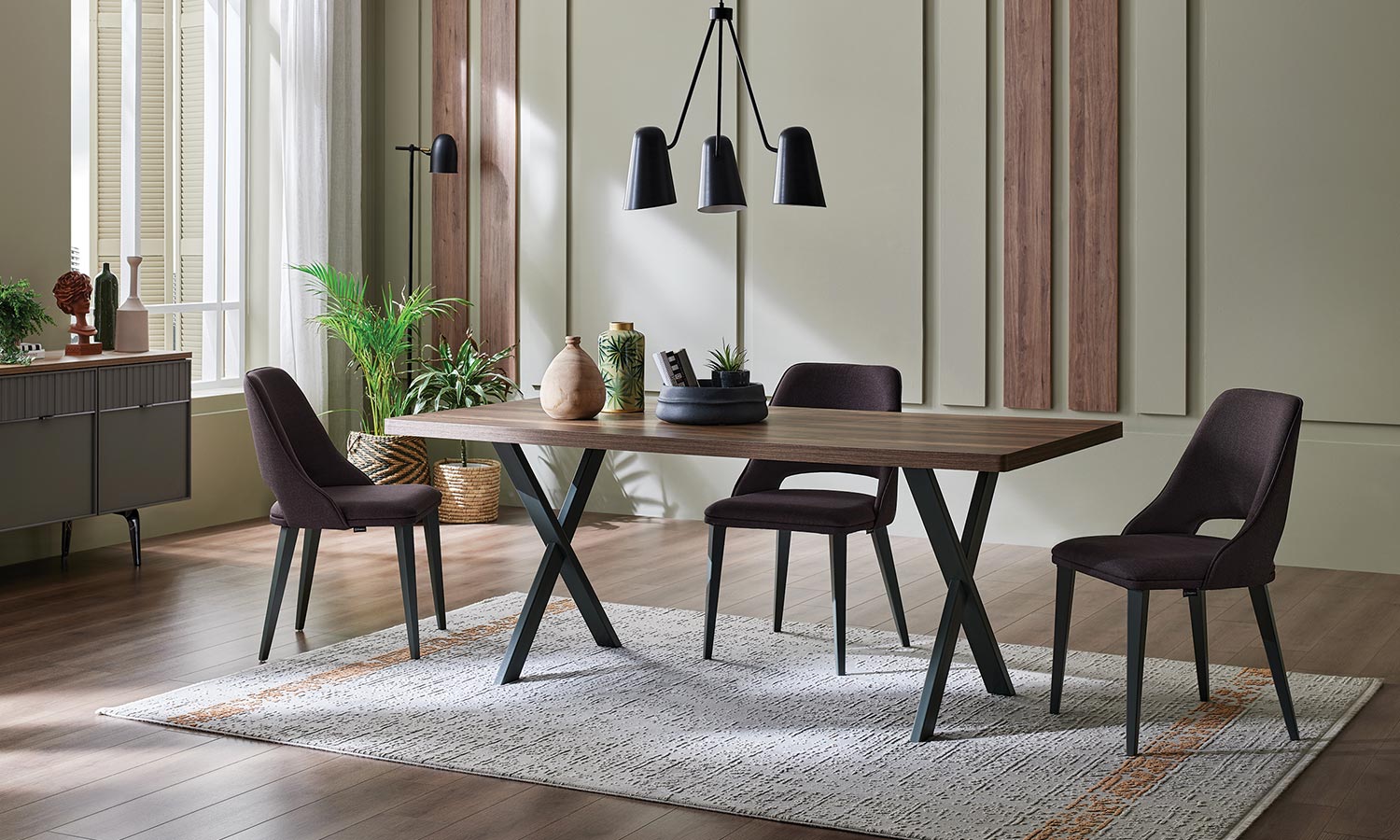 Tрапезна маса «Ravel Metal» с размер 189х76х90см