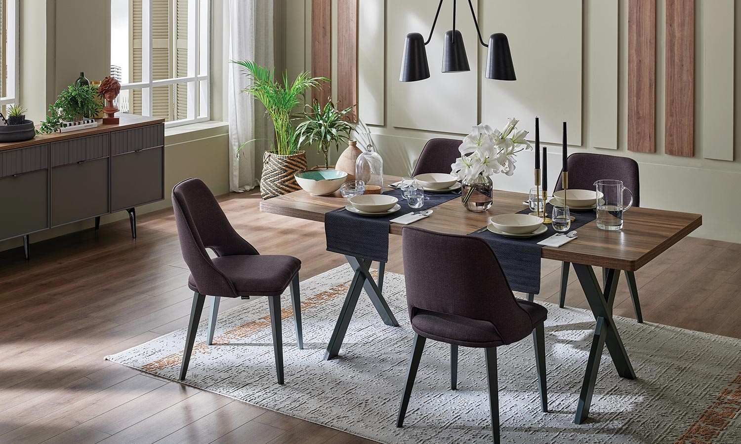 Tрапезна маса «Ravel Metal» с размер 189х76х90см