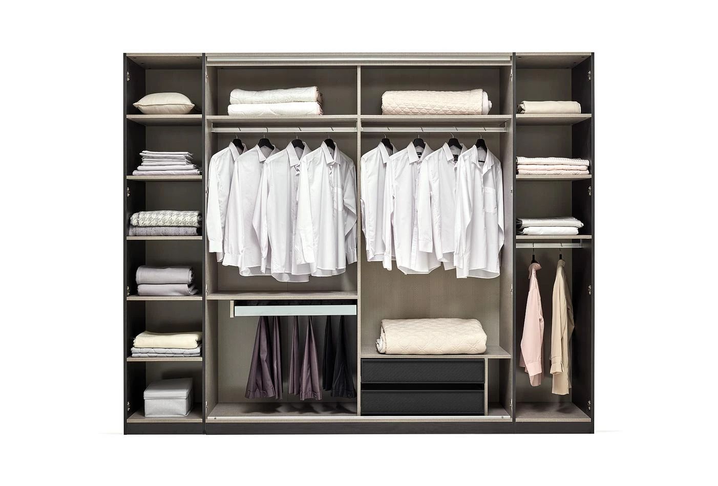 Шесткрилен гардероб «Riga» с огледална врата, ширина 272см