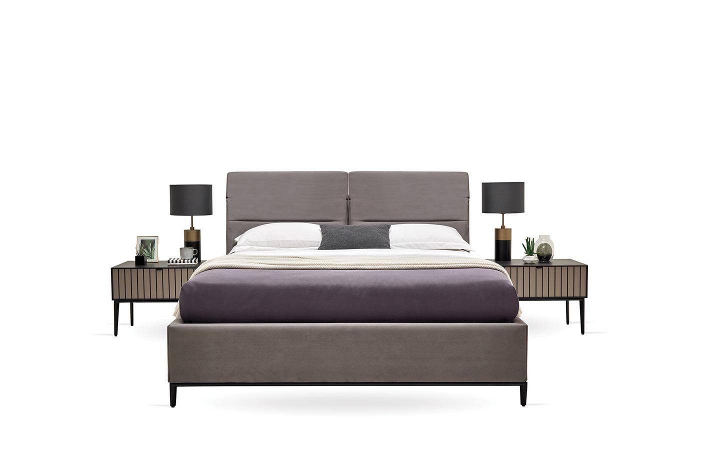 Тапицирано легло «Riga» + табла с механизъм за глава - с място за съхранение, повдигащ механизъм, система за безшумно затваряне