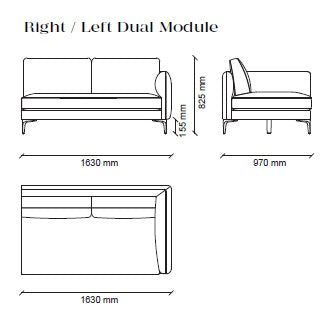 4 готови конфигурации на модулен диван «Parma» + конзола с масичка и USB зарядна станция