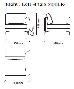 4 готови конфигурации на модулен диван «Parma» + конзола с масичка и USB зарядна станция