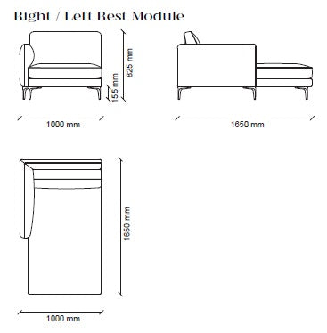 4 готови конфигурации на модулен диван «Parma» + конзола с масичка и USB зарядна станция
