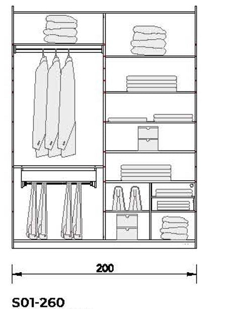 4 конфигурирани модула за гардероб «Alfa» с плъзгащи врати