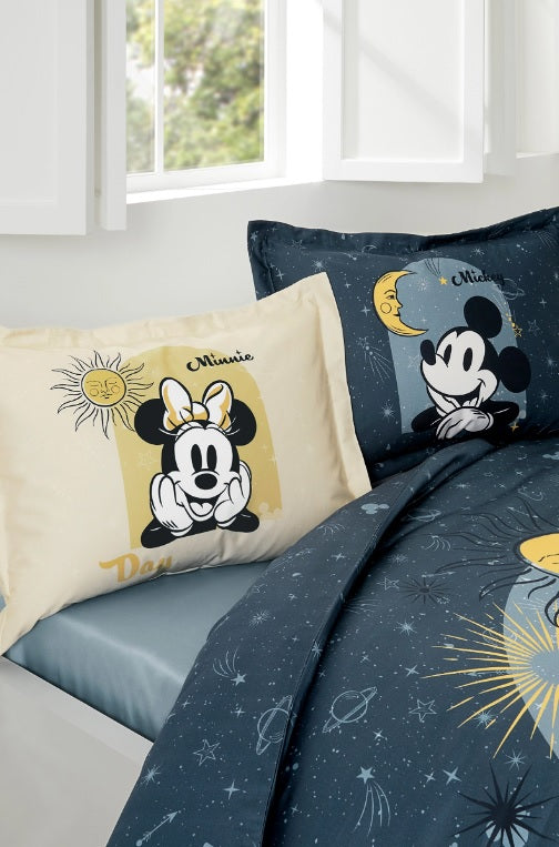 Двоен спален комплект «Mickey & Minnie Mouse» - 4 части, памук