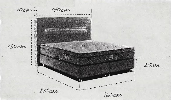 Тапицирано легло «Merci» + Матрак и табла - с място за съхранение и система за безшумно затваряне