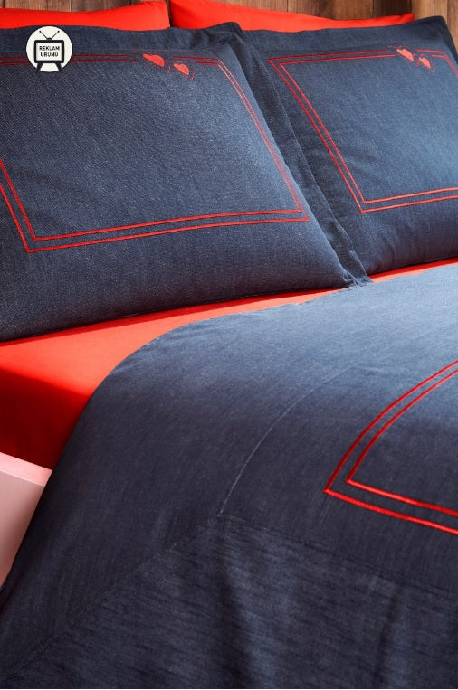 Двоен спален комплект «Endless Love» - 6 части, памучен сатен