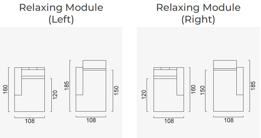 18 модула за модулен разтегателен диван «Air Cavalli Relax»