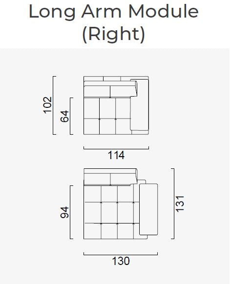 10 модула за модулен разтегателен диван «Panamera Comfort»