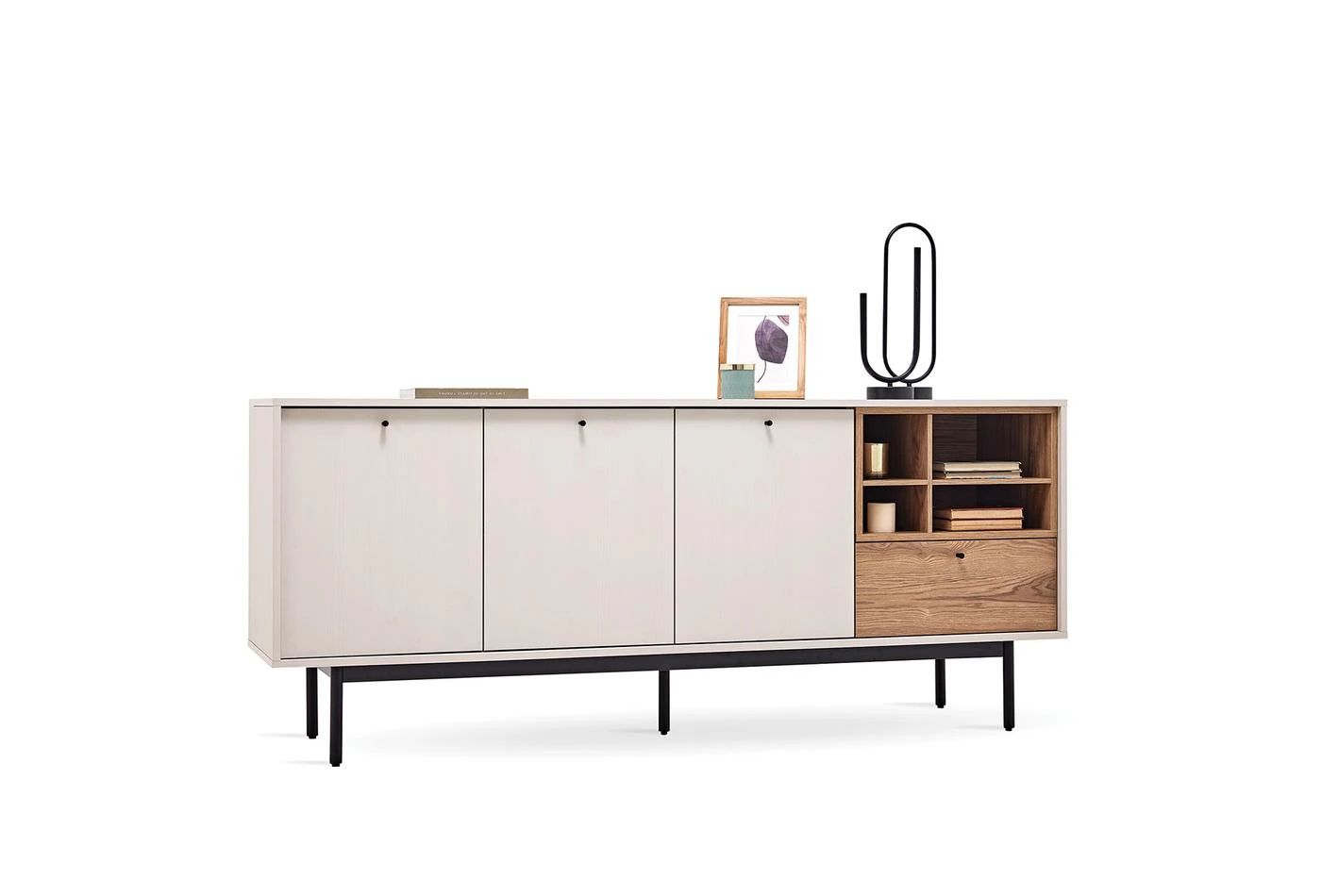 Бюфет «Loreto» с чекмедже и рафтове, размер 200х84х48см