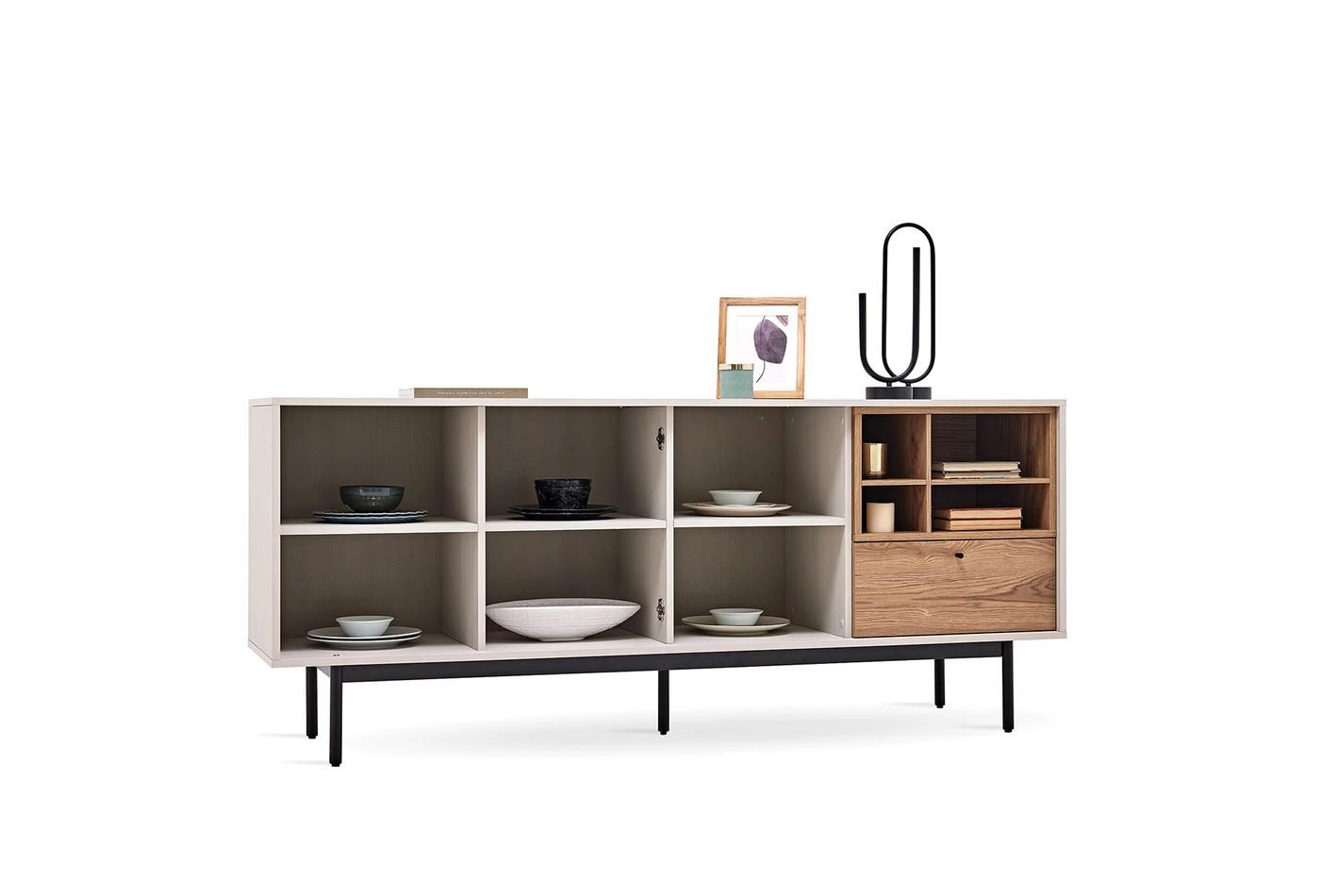 Бюфет «Loreto» с чекмедже и рафтове, размер 200х84х48см