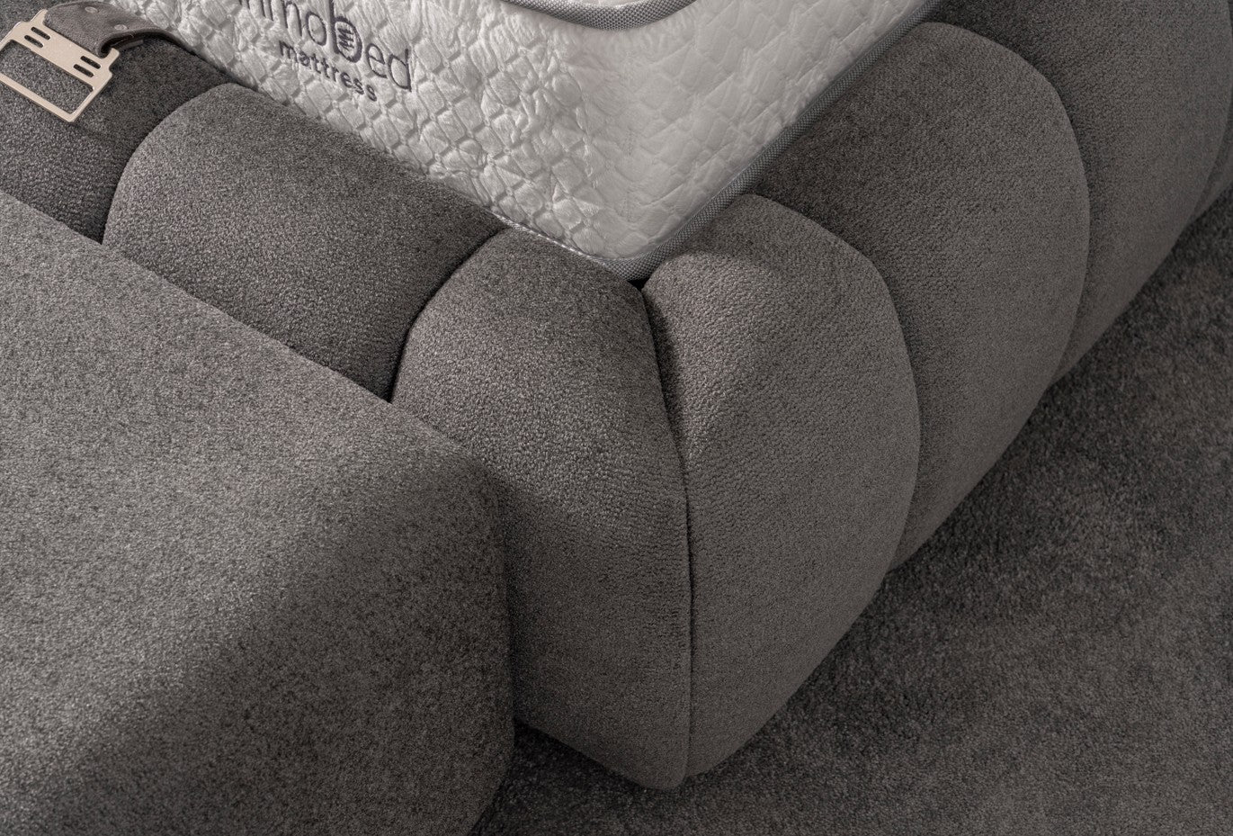 Тапицирано легло «Sigma» + Матрак и табла - с място за съхранение, система за безшумно затваряне