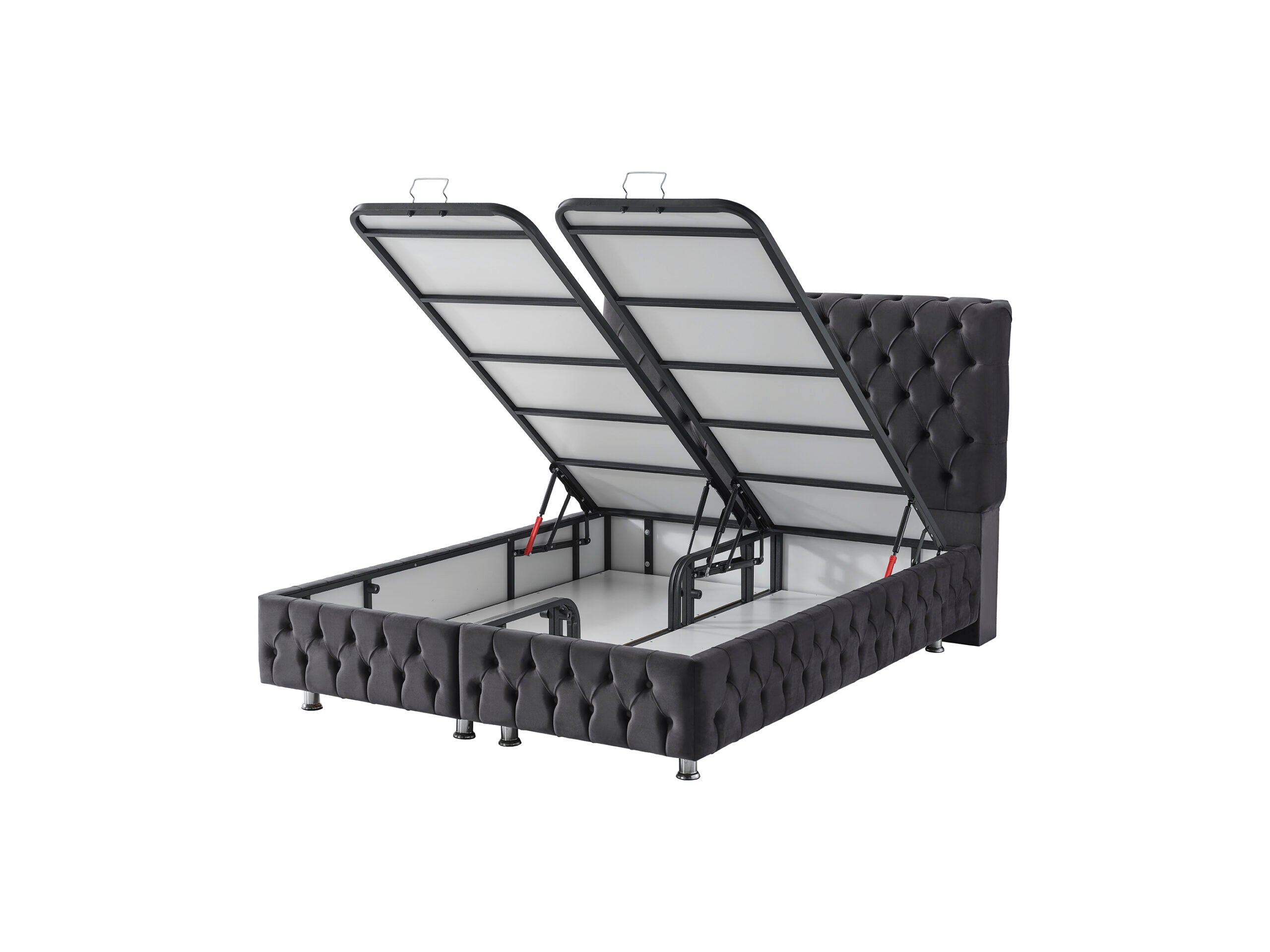 Тапицирано легло «Silver» + Матрак и табла - с място за съхранение, повдигащ механизъм, система за безшумно затваряне