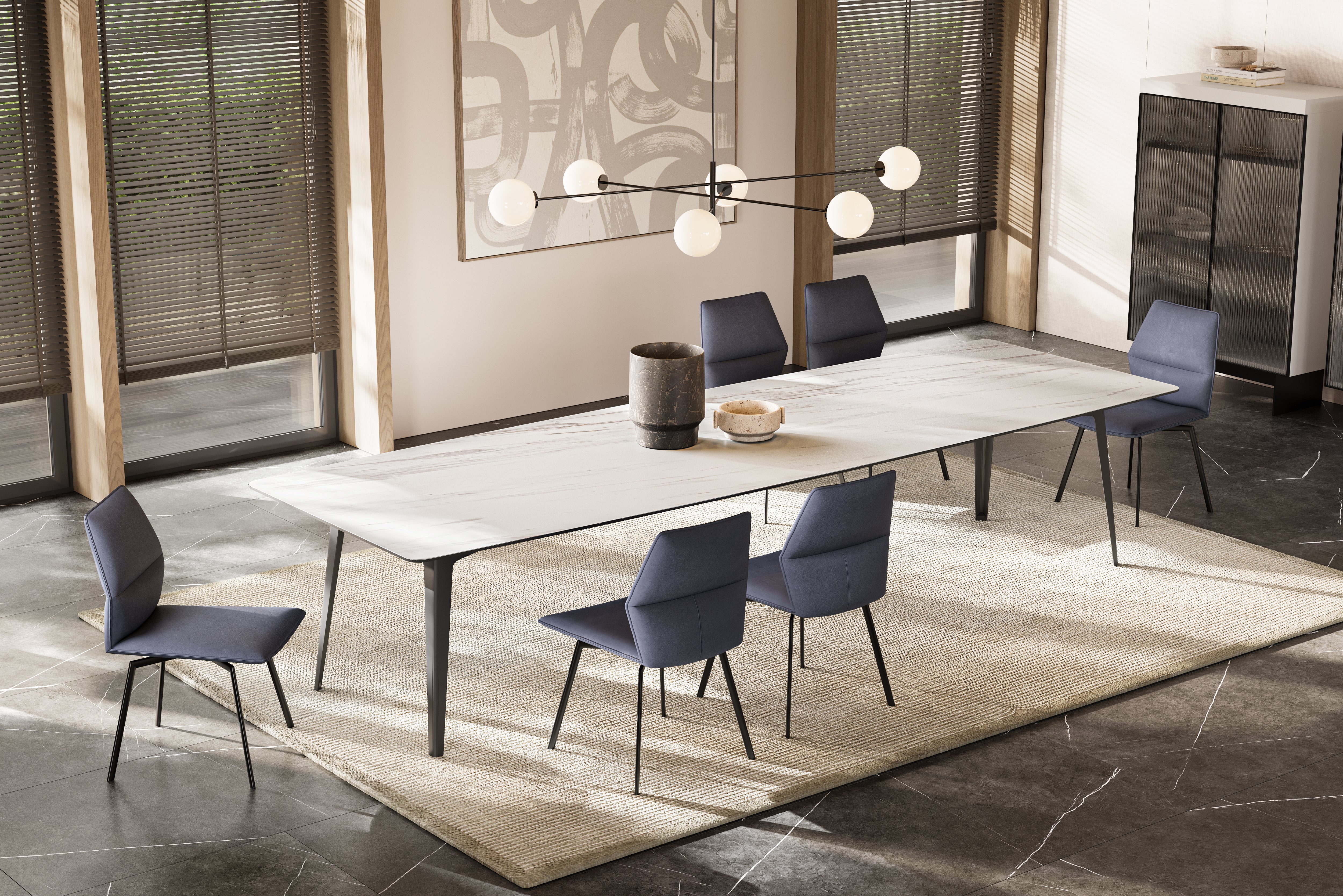 Трапезна маса «Porcelain» + керамичен плот