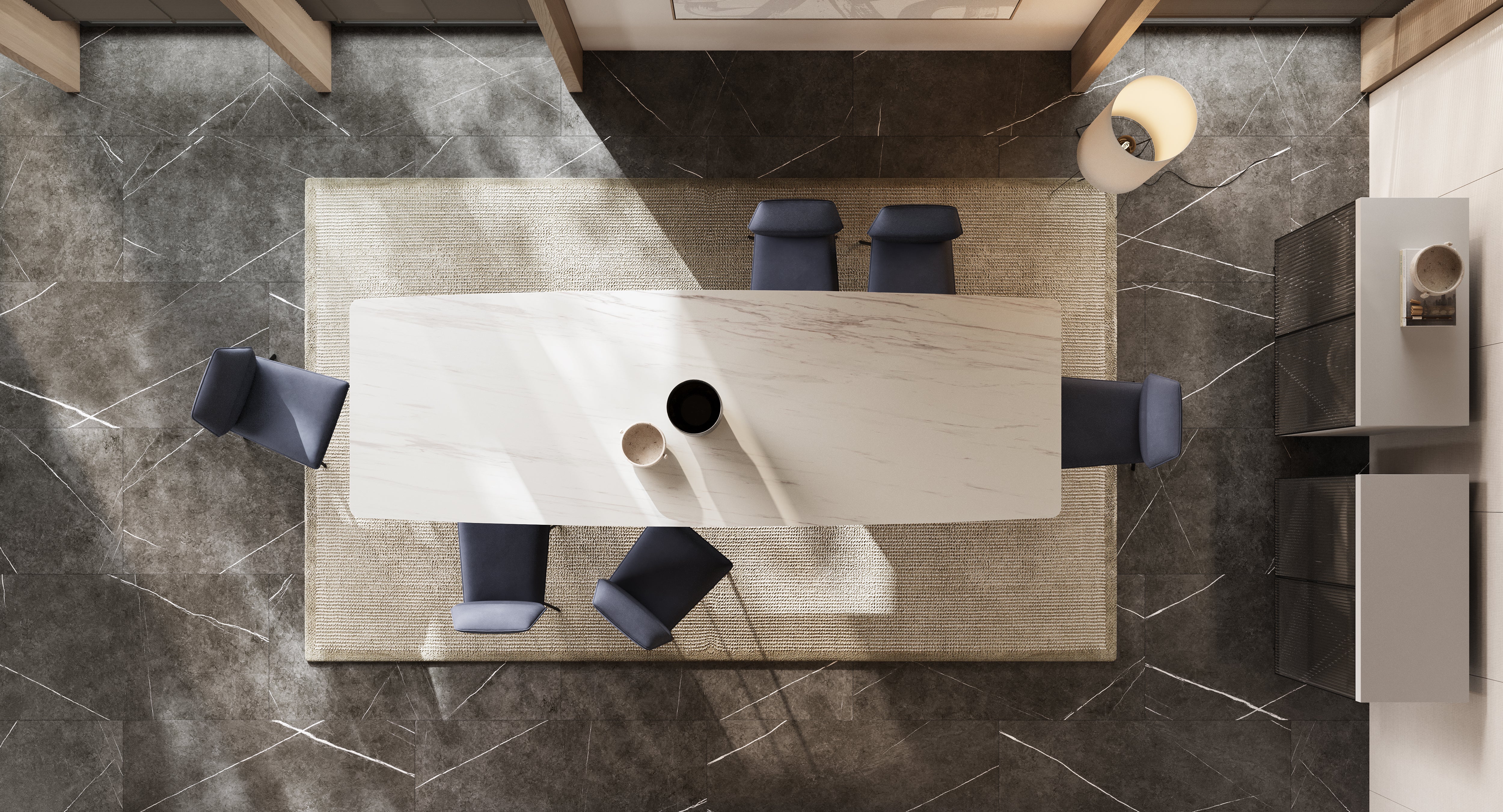 Трапезна маса «Porcelain» + керамичен плот