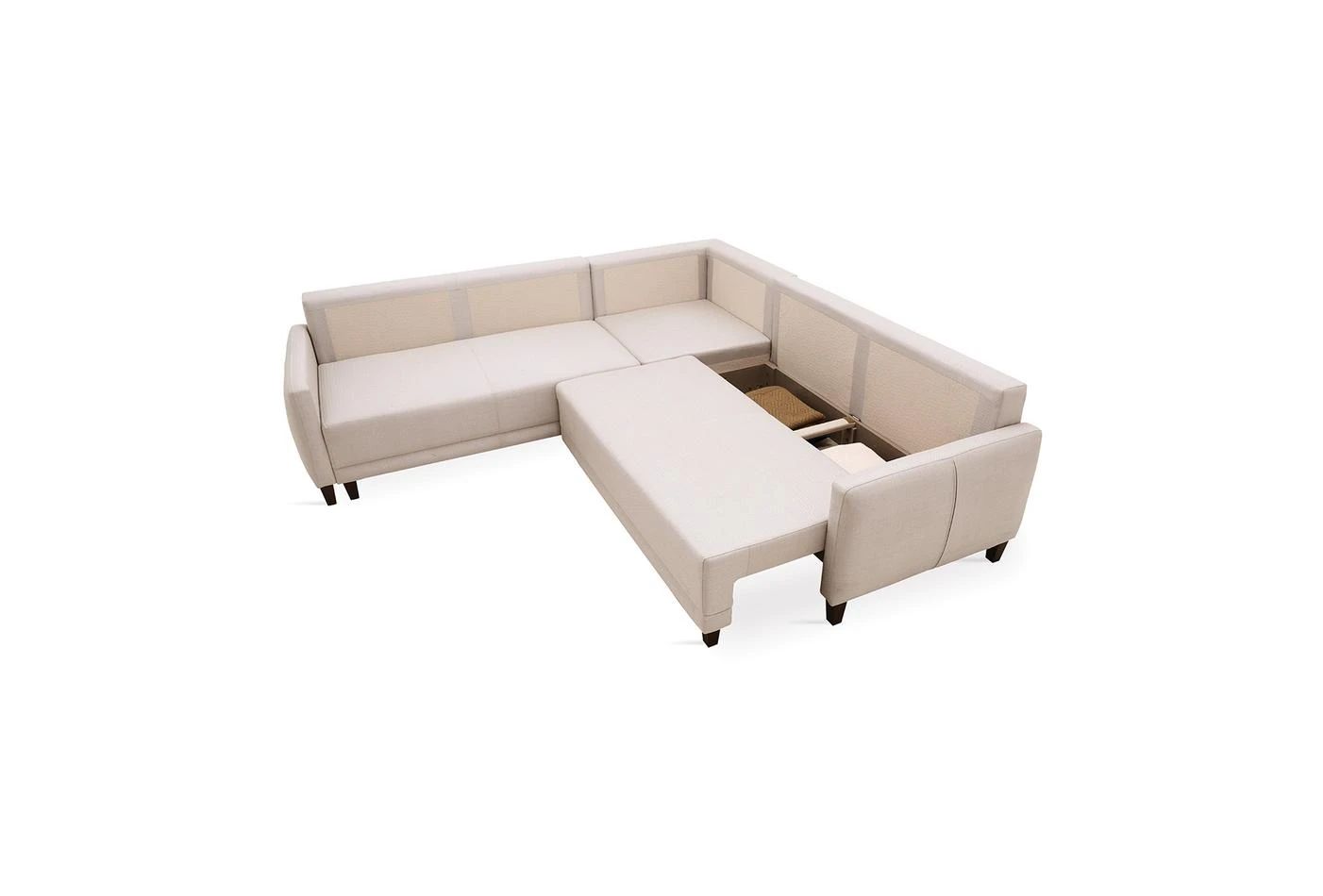 Ъглов разтегателен диван «Smart» + три декоративни възглавници, ширина 260см