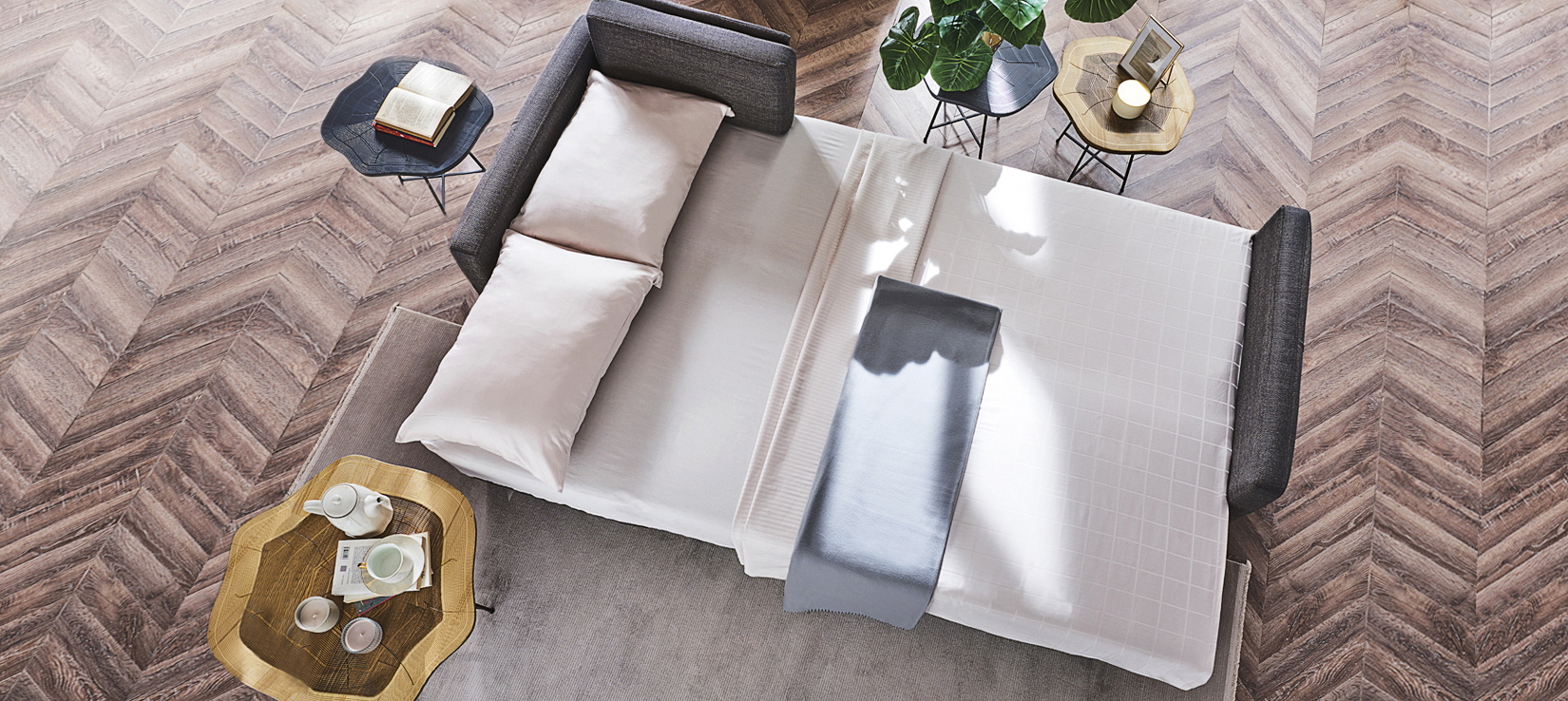 Ъглов разтегателен диван «Smart» + декоративнa възглавницa, ширина 246см