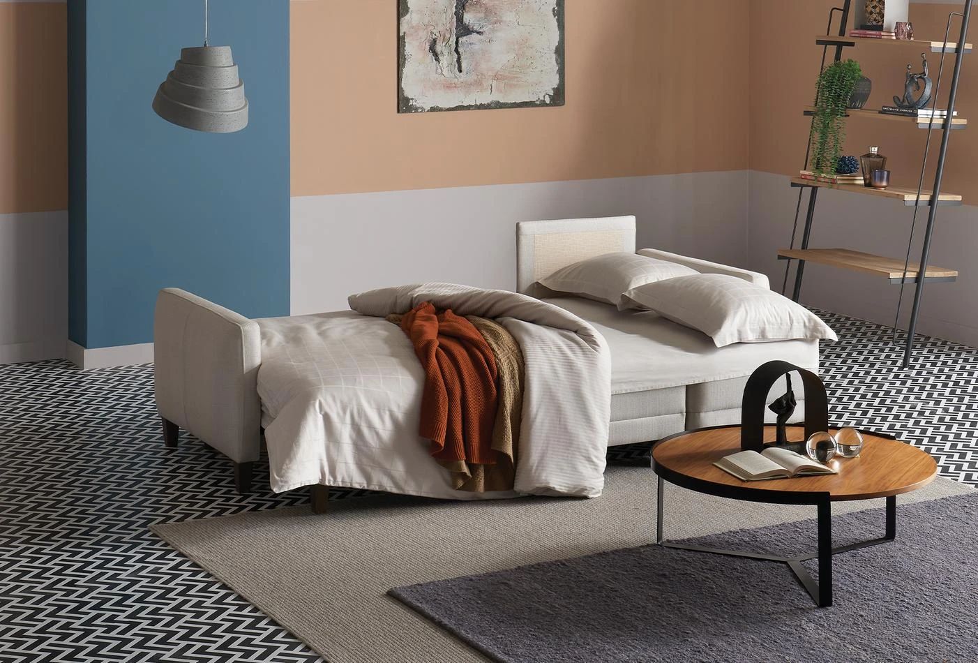 Ъглов разтегателен диван «Smart» + декоративнa възглавницa, ширина 246см