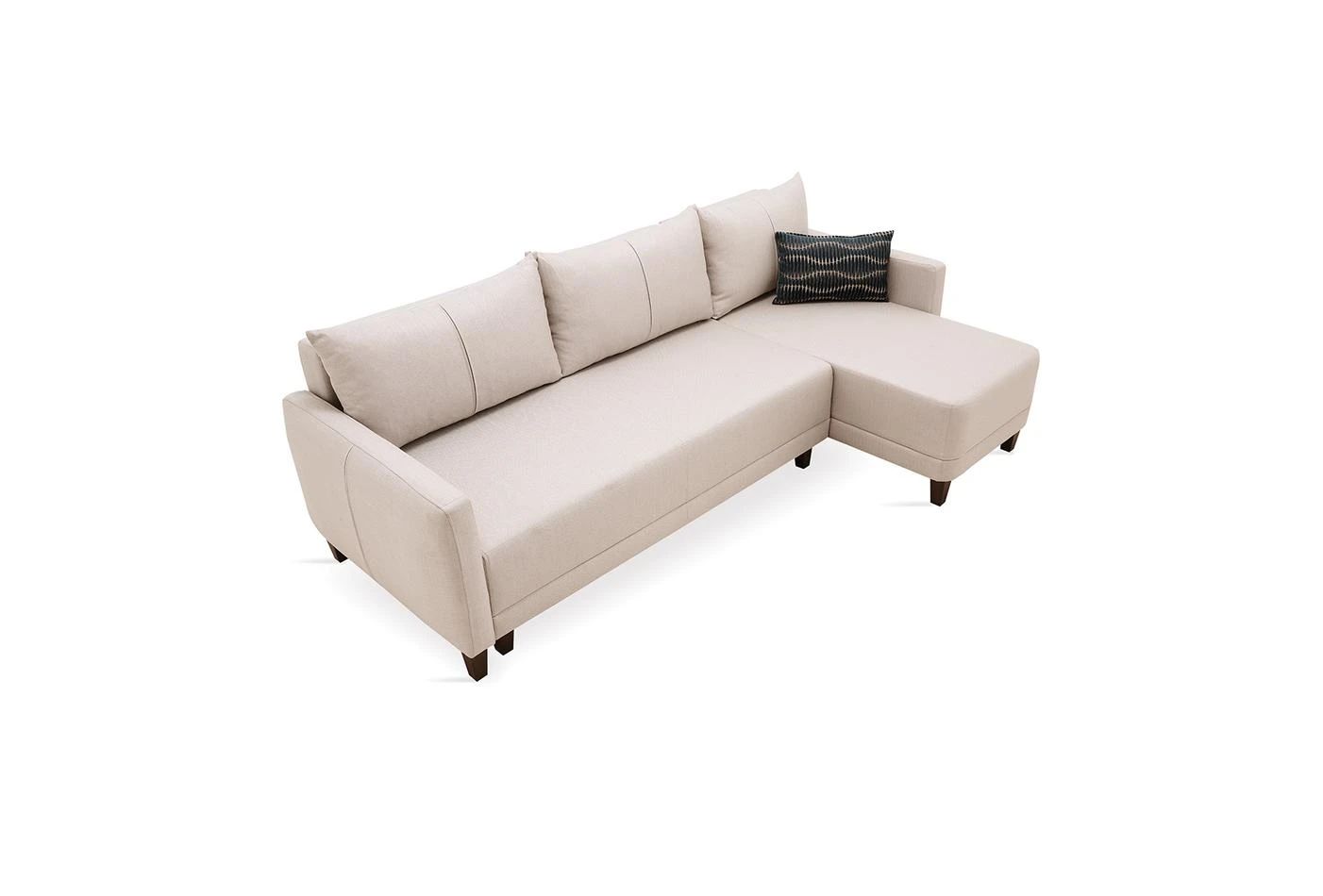 Ъглов разтегателен диван «Smart» + декоративнa възглавницa, ширина 246см