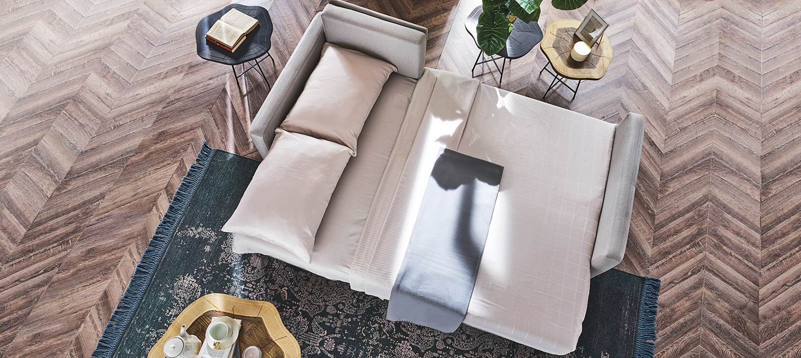 Ъглов разтегателен диван «Smart» + декоративнa възглавницa, ширина 216см