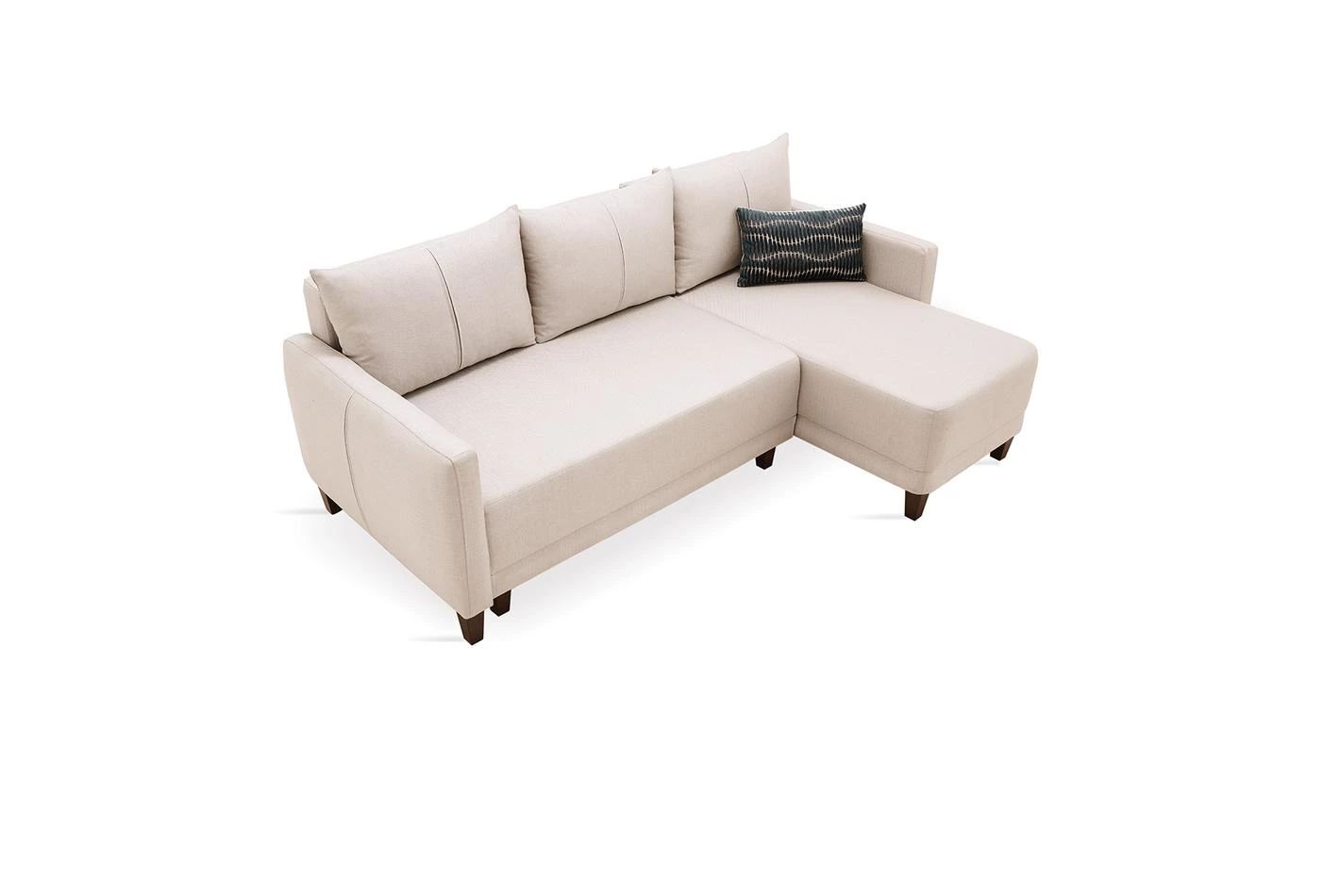 Ъглов разтегателен диван «Smart» + декоративнa възглавницa, ширина 216см