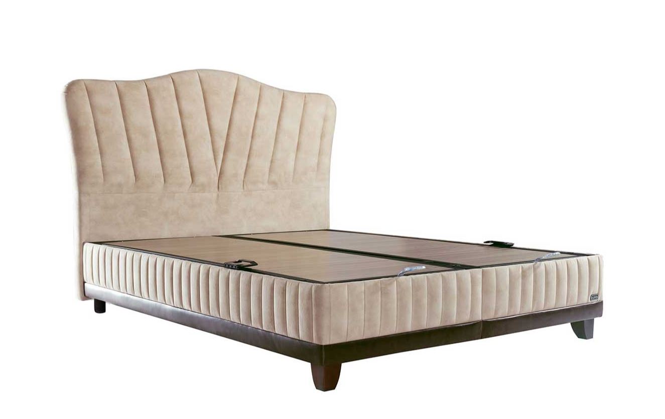 Тапицирано легло «Thermall» + Матрак и табла - с място за съхранение, матрак с термо свързани влакна