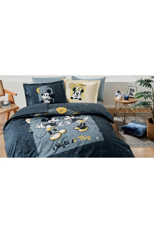 Двоен спален комплект «Mickey & Minnie Mouse» - 4 части, памук