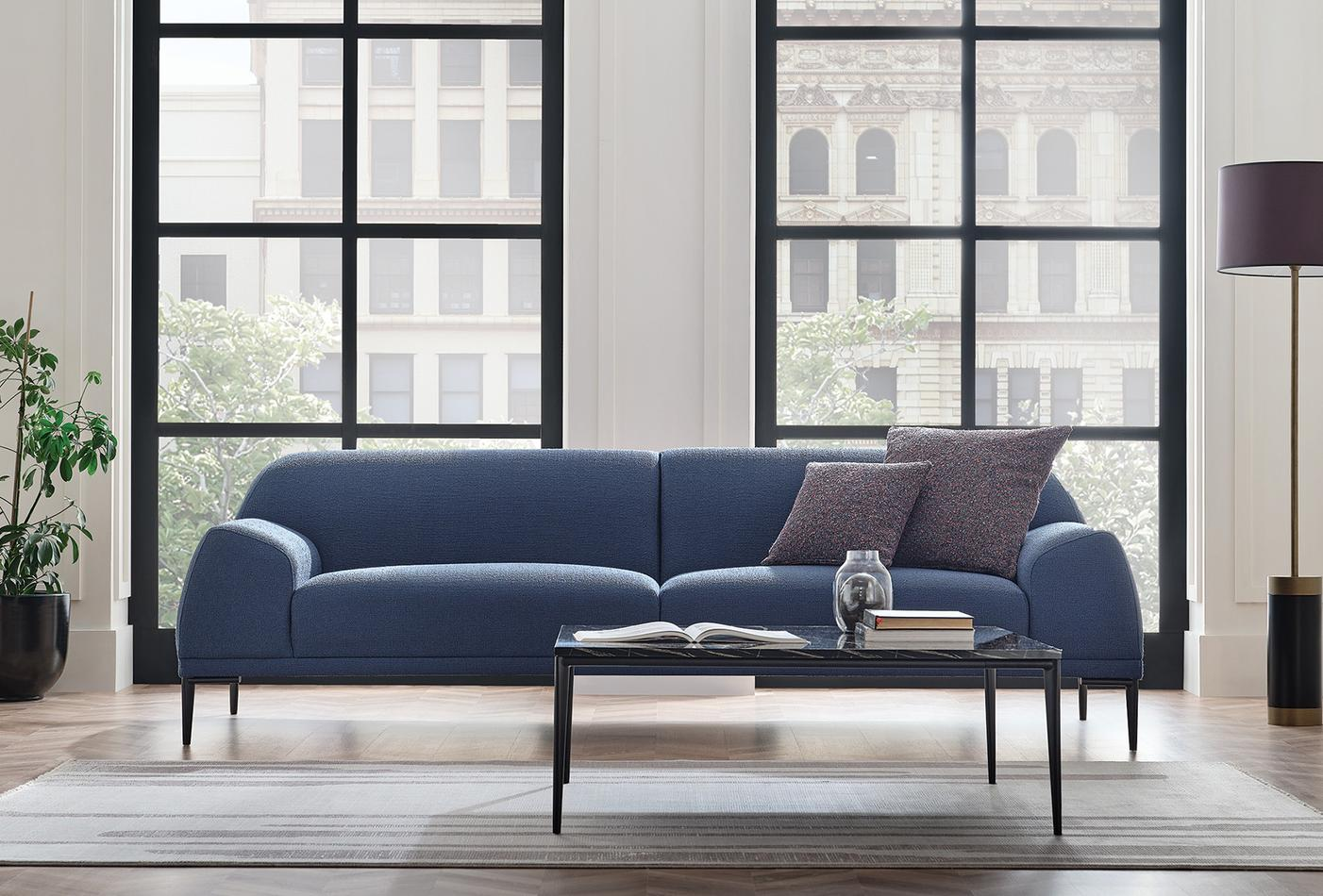 Триместен диван «Swan» + 2 декоративни възглавници, ширина 260см