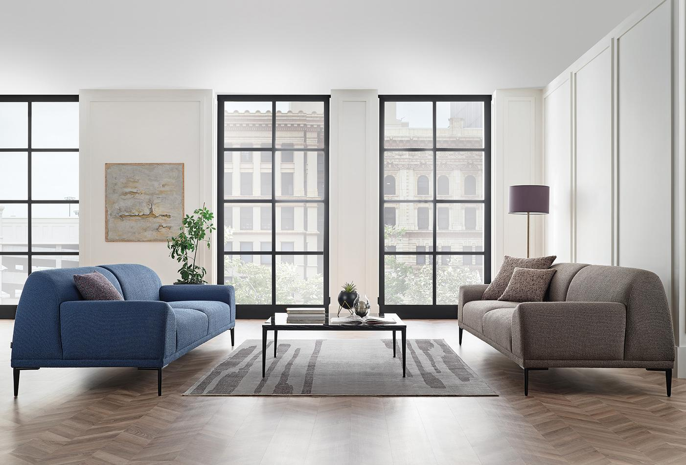 Триместен диван «Swan» + 2 декоративни възглавници, ширина 260см