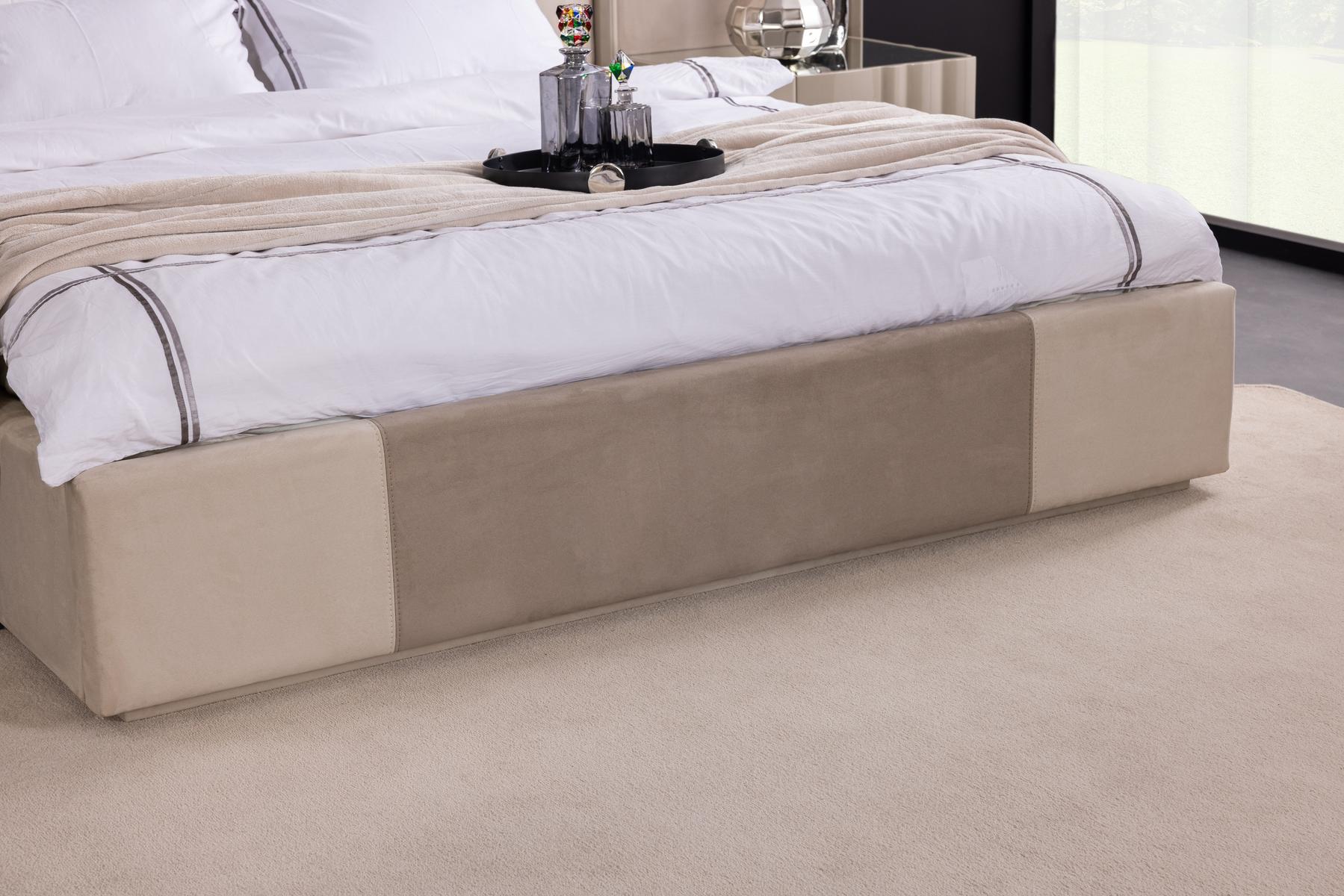 Тапицирано легло «Bugatti» + табла с осветление - с място за съхранение, повдигащ механизъм