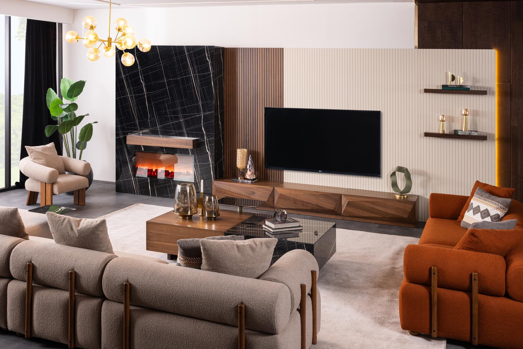 TV Wall Секция Carisma Walnut