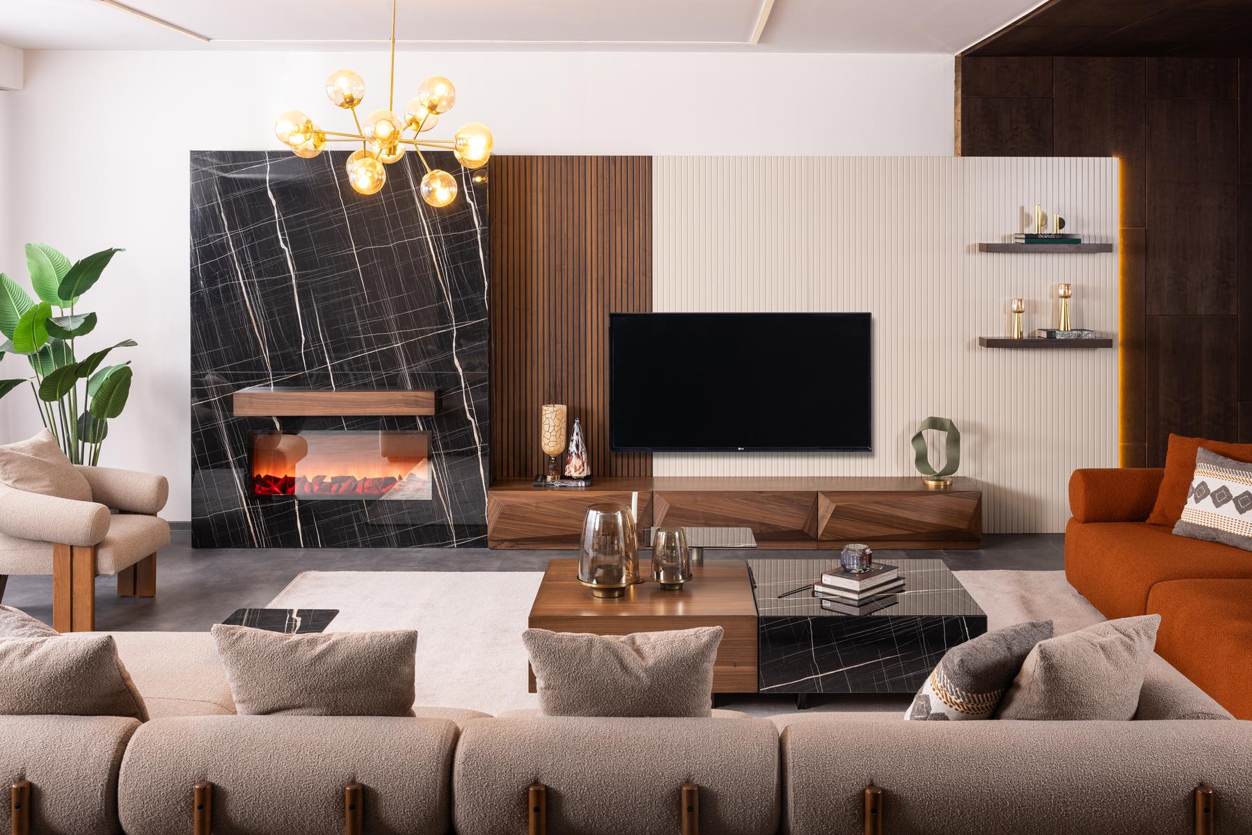 TV Wall Секция Carisma Walnut