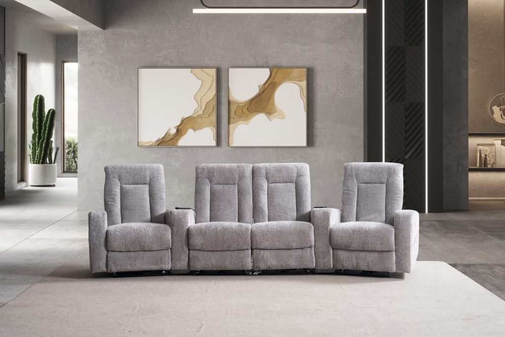 ТВ композиция «Cunda Sinema» с електрически релакс механизъм, USB зарядна станция