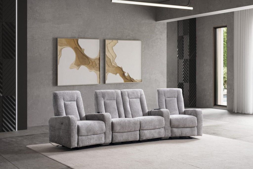 ТВ композиция «Cunda Sinema» с електрически релакс механизъм, USB зарядна станция