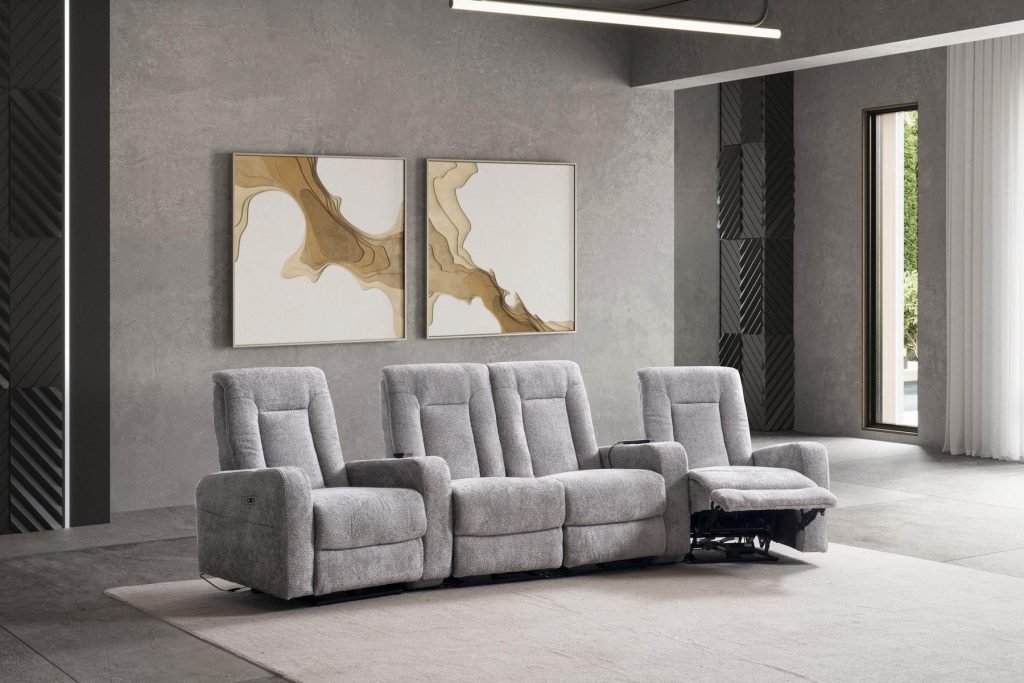 ТВ композиция «Cunda Sinema» с електрически релакс механизъм, USB зарядна станция