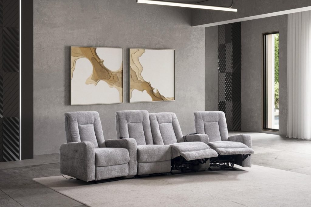 ТВ композиция «Cunda Sinema» с електрически релакс механизъм, USB зарядна станция