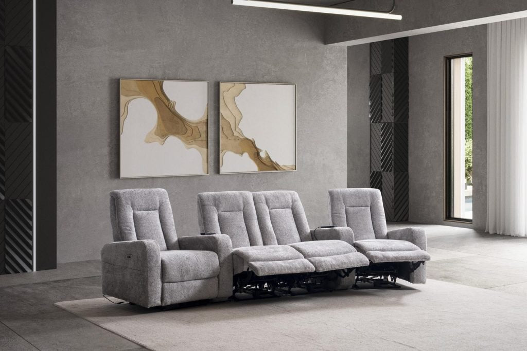 ТВ композиция «Cunda Sinema» с електрически релакс механизъм, USB зарядна станция