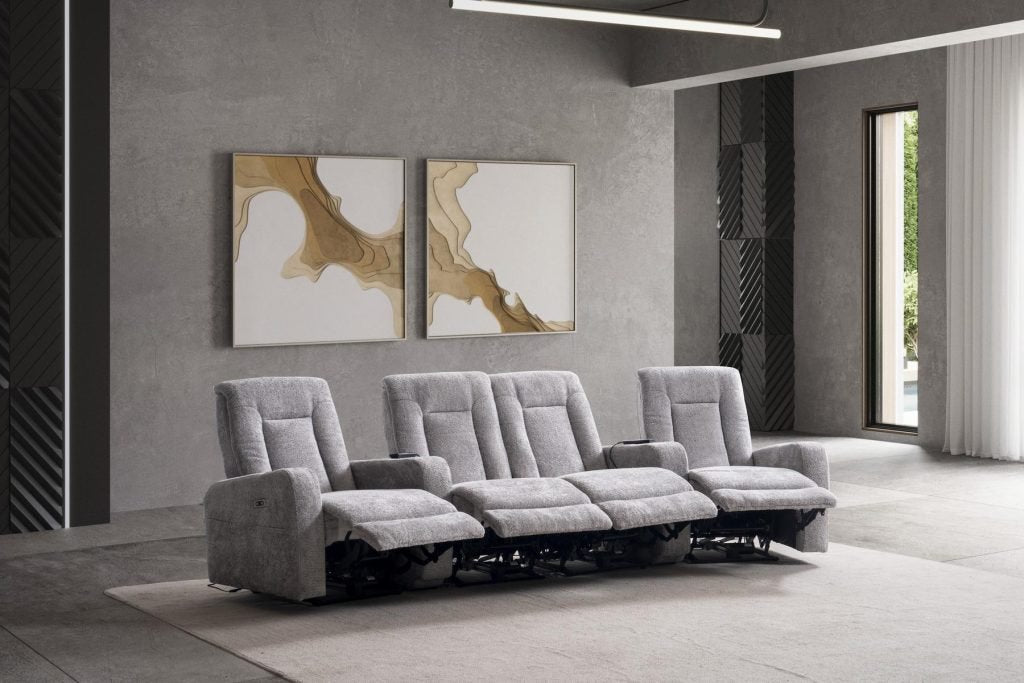 ТВ композиция «Cunda Sinema» с електрически релакс механизъм, USB зарядна станция