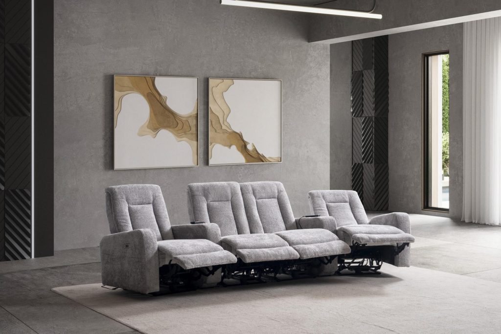 ТВ композиция «Cunda Sinema» с електрически релакс механизъм, USB зарядна станция