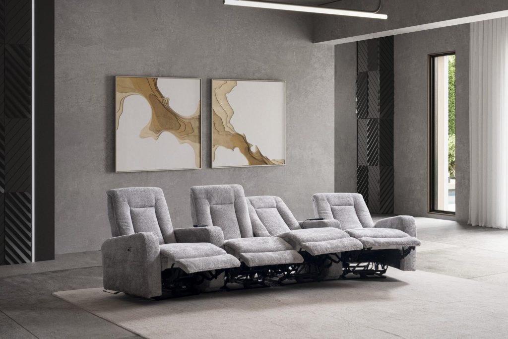 ТВ композиция «Cunda Sinema» с електрически релакс механизъм, USB зарядна станция