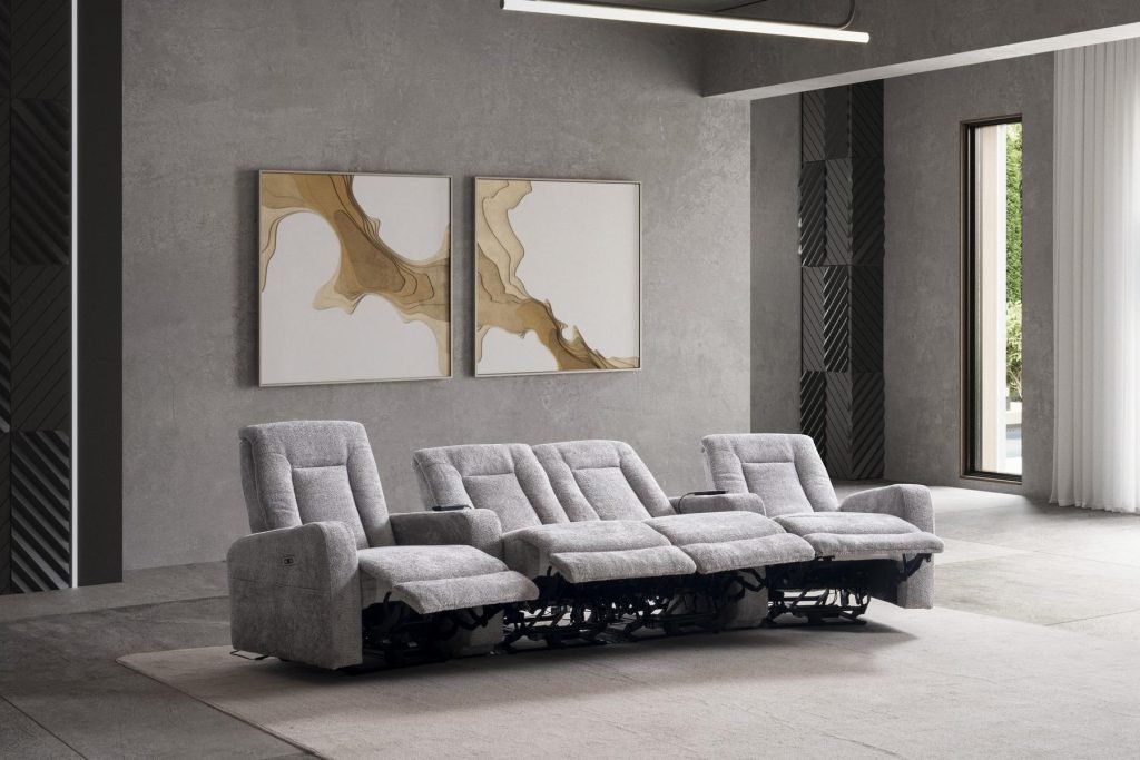 ТВ композиция «Cunda Sinema» с електрически релакс механизъм, USB зарядна станция