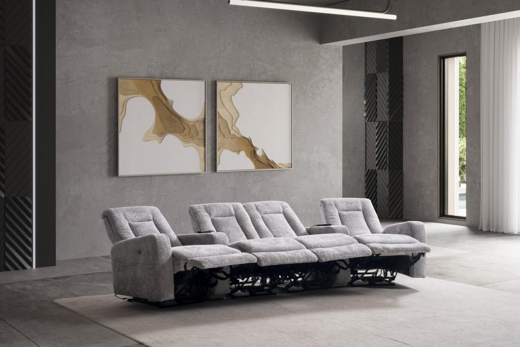 ТВ композиция «Cunda Sinema» с електрически релакс механизъм, USB зарядна станция