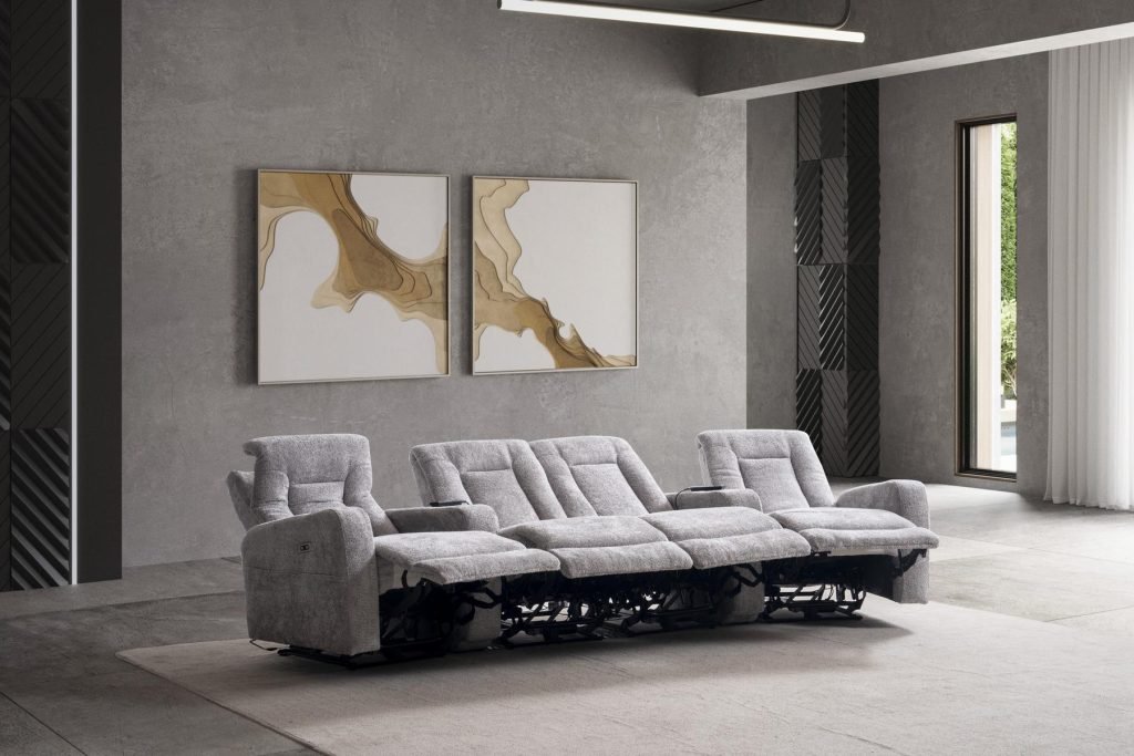 ТВ композиция «Cunda Sinema» с електрически релакс механизъм, USB зарядна станция